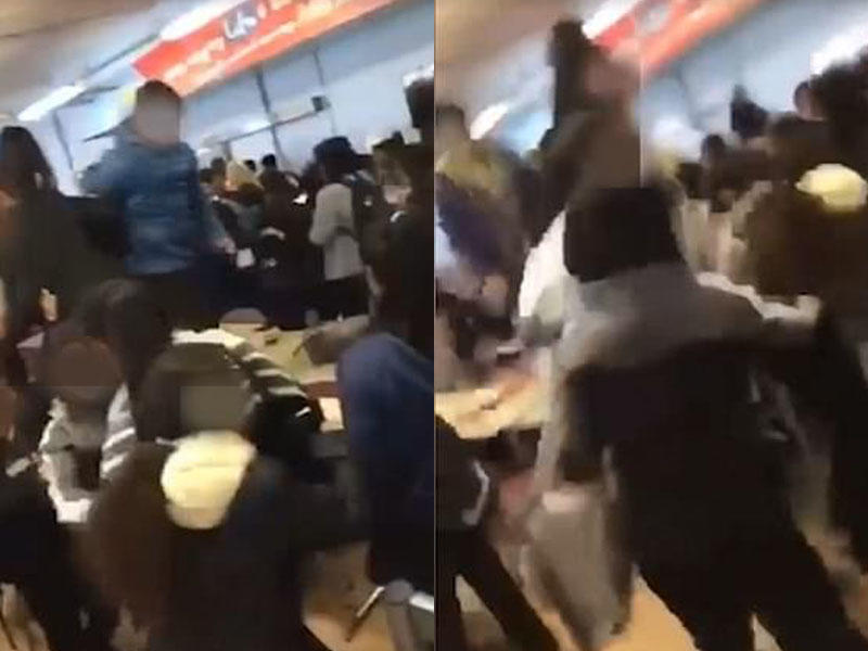 Məktəbdə qızın hicabını açdılar, dava düşdü - Polislər itlərlə gəldilər - VİDEO - FOTO