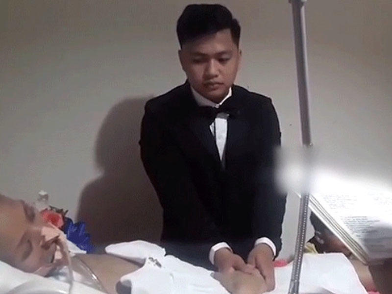 Xərçəng xəstəsi sevgilisi ilə xəstəxanada evləndi: 5 gün sonra qız öldü - VİDEO
