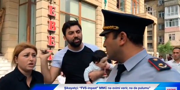 Deputatın tikinti şirkətinə etiraz: “Özümü yandıracam” + VİDEO