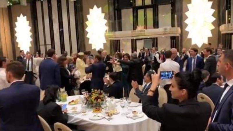 Paşinyan dövlət başçıları ilə Azərbaycan MAHNISINA OYNADI - VİDEO
