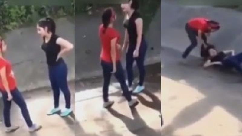 Məktəbli qızlardan küçənin ortasında BİABIRÇI HƏRƏKƏT - ANBAAN VİDEO