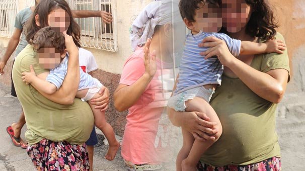 Əri tərəfindən atılan qadın hirsini körpələrindən çıxdı - Polis işə qarışdı - FOTOLAR