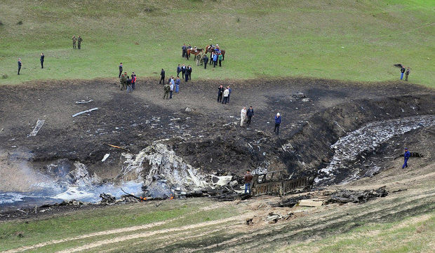 Ukraynada təyyarə qəzaya uğradı - YENİLƏNİB + VİDEO