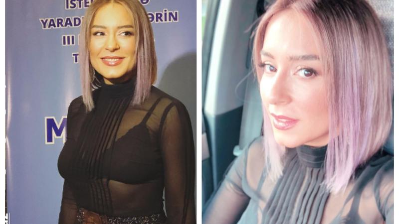 Əməkdar artist transparan köynəkdə - FOTO