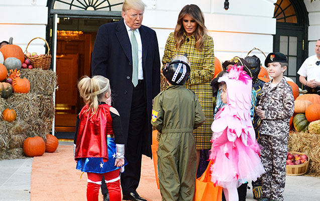 Trampla xanımı Hellouini qeyd etdilər - Fotolar