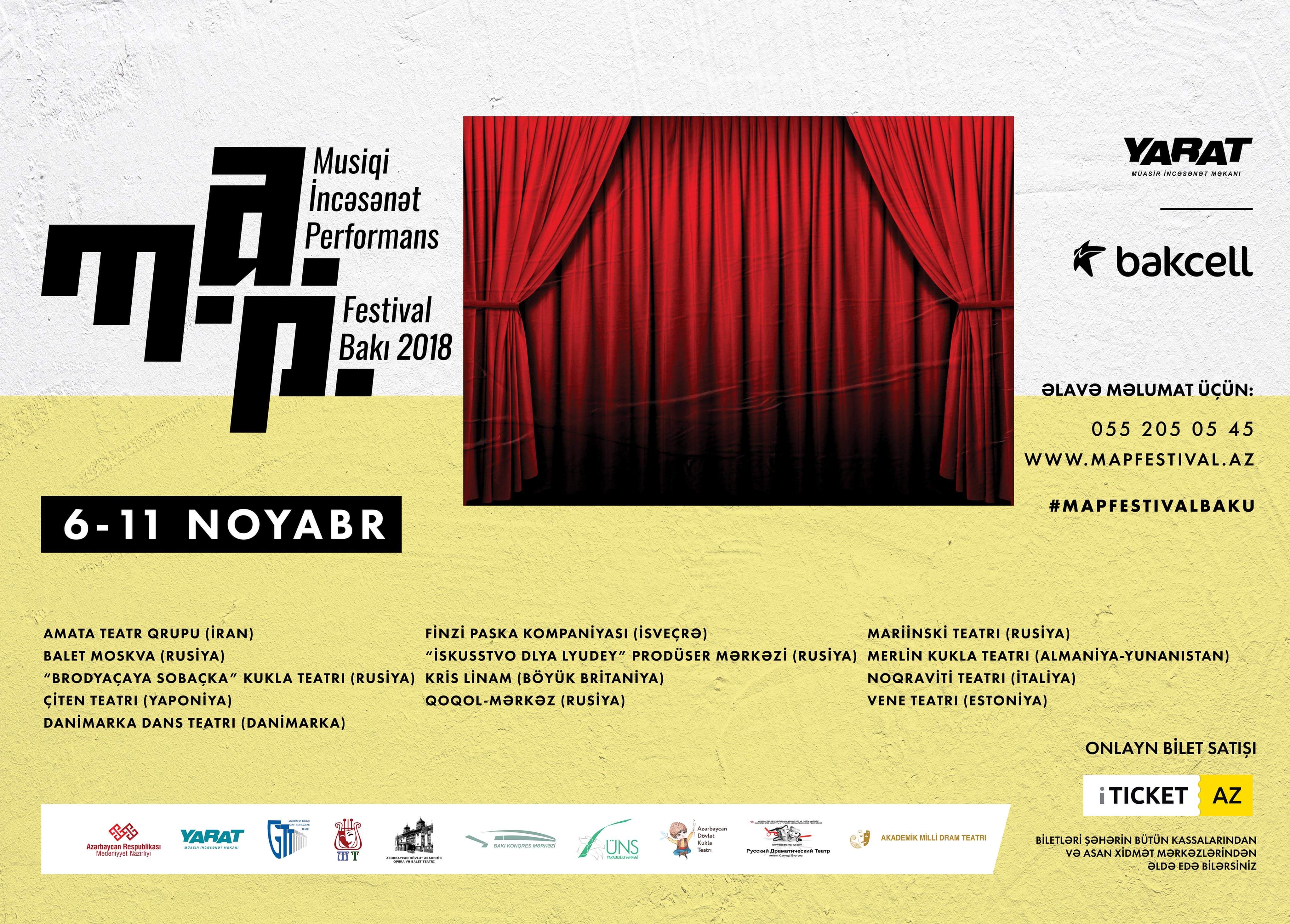 Bakcell şirkətinin dəstəyilə Bakıda M.A.P. Beynəlxalq Teatr Festivalı start götürür
