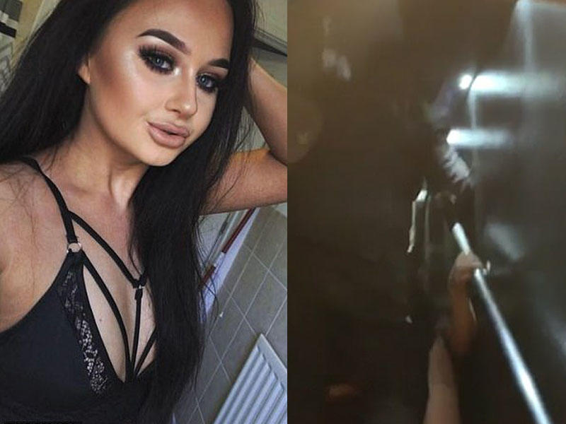 19 yaşlı qızı gecə klubunda təpiklədilər - VİDEO - FOTO