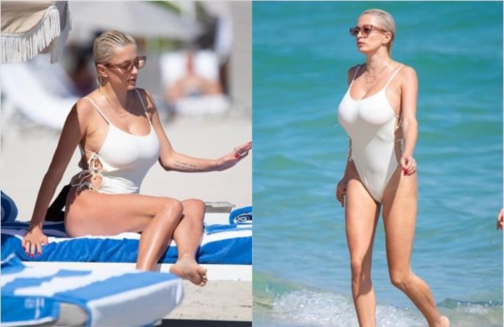 Çimərlikdə hamı ona baxdı - Fotolar