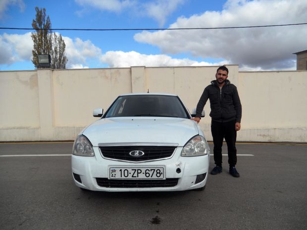 Qubada banka məxsus avtomobil qaçırılıb - FOTO