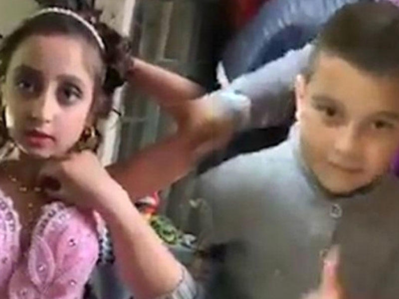 8 yaşlı qız 10 yaşlı oğlana ərə verildi - Toydan VİDEO