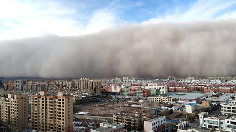 Çində qum qasırğası - VİDEO