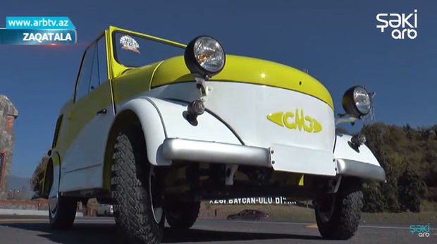Zaqatalada hər kəsi heyrətə gətirən 61 illik retro avtomobil - VİDEO