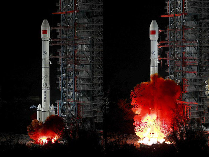 Çin daha bir peykini kosmosa çıxardı - VİDEO - FOTO