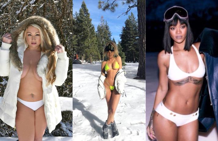 İnstaqramda yeni trend - Soyunaraq qara tullandılar