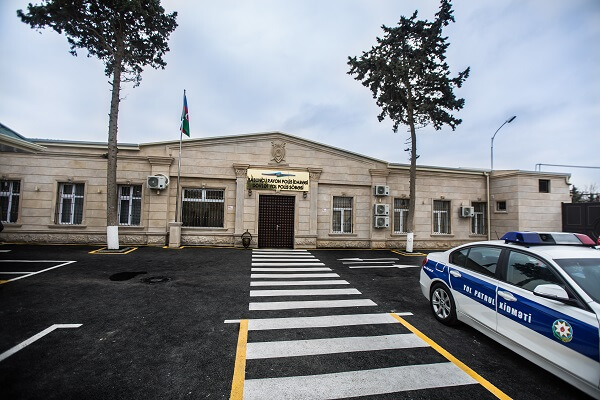 Bakıda yol polisinin binası bir aydan sonra belə oldu - FOTOLAR