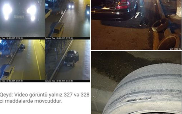 BNA təkəri partladığına görə dayanan sürücünü cərimələdi - Foto