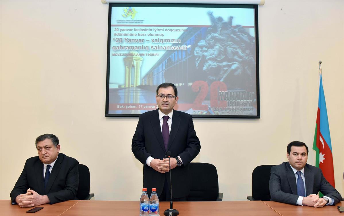 Gənclər və idman nazirliyində 20 Yanvar faciəsinin 29-cu ildönümü anılıb