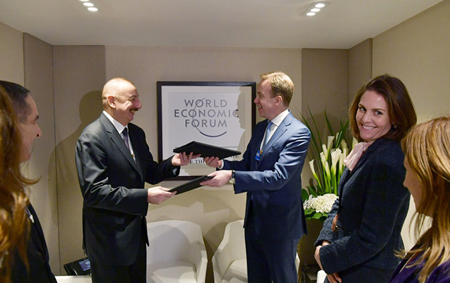 Əliyev Davosda - Prezidentlə görüşdü+ Fotolar