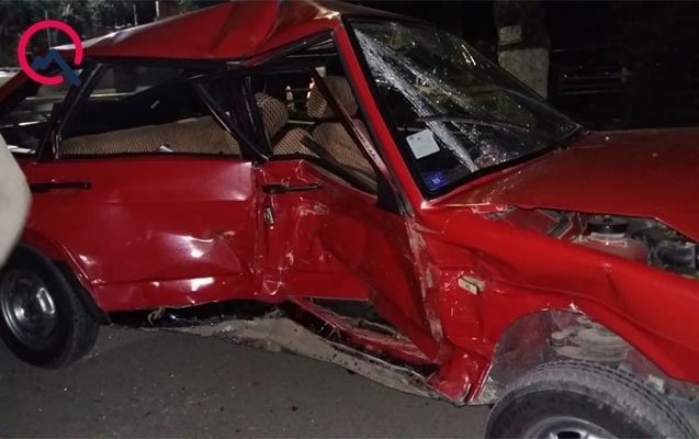 Göyçayda qəza - 2 nəfər yaralandı + Fotolar