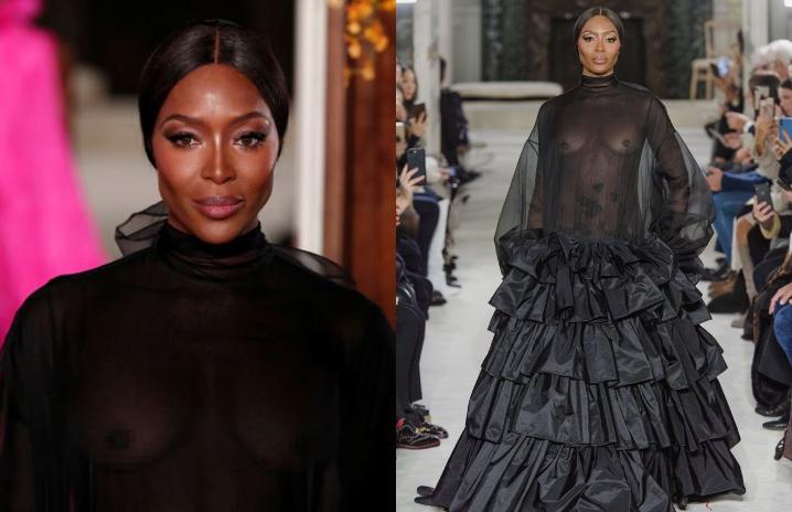 Cəsarət belə olar - Şəffaf libasda podiuma çıxdı