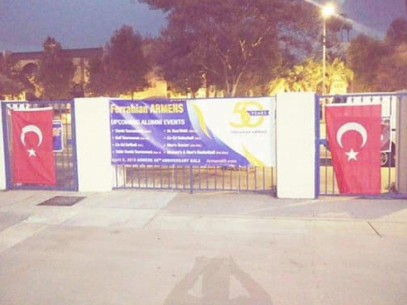 ABŞ-da erməni məktəblərində Türkiyə bayrağı asıldı - FOTO