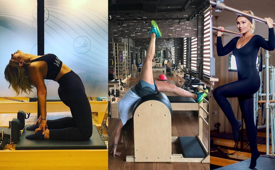 Məşhur xanımlarımızın yeni trendi - Pilates şou+Fotolar