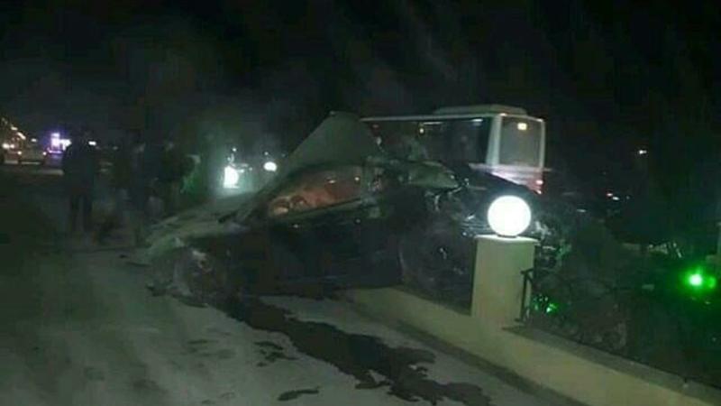 Bakı-Sumqayıt yolunda DƏHŞƏT - Avtomobil PARÇA-PARÇA OLDU - FOTOLAR