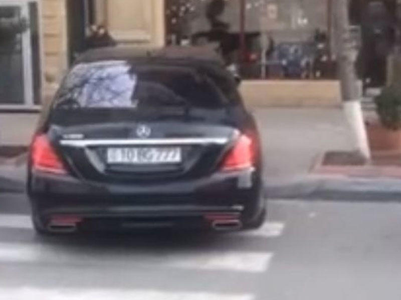 Piyada zolağını zəbt edən sürücü cəzalandırıldı