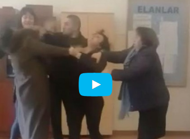 Azərbaycanda məktəbdə biabırçılıq: Direktorla valideyn saçyolduya çıxdı – VİDEO