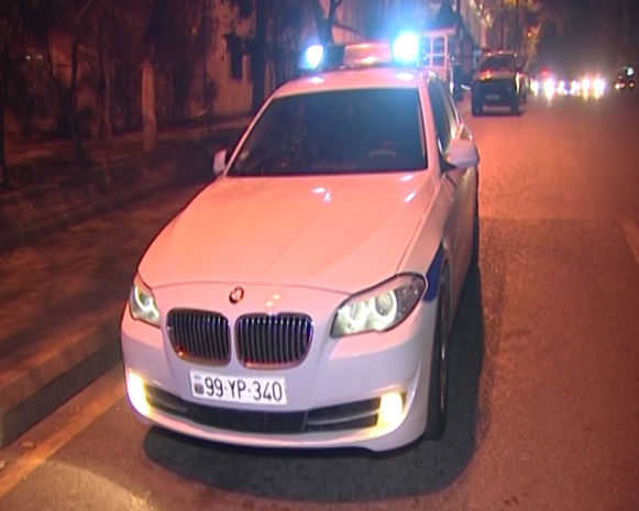 Yol polisi gecə Bakıda reyd keçirdi - FOTO