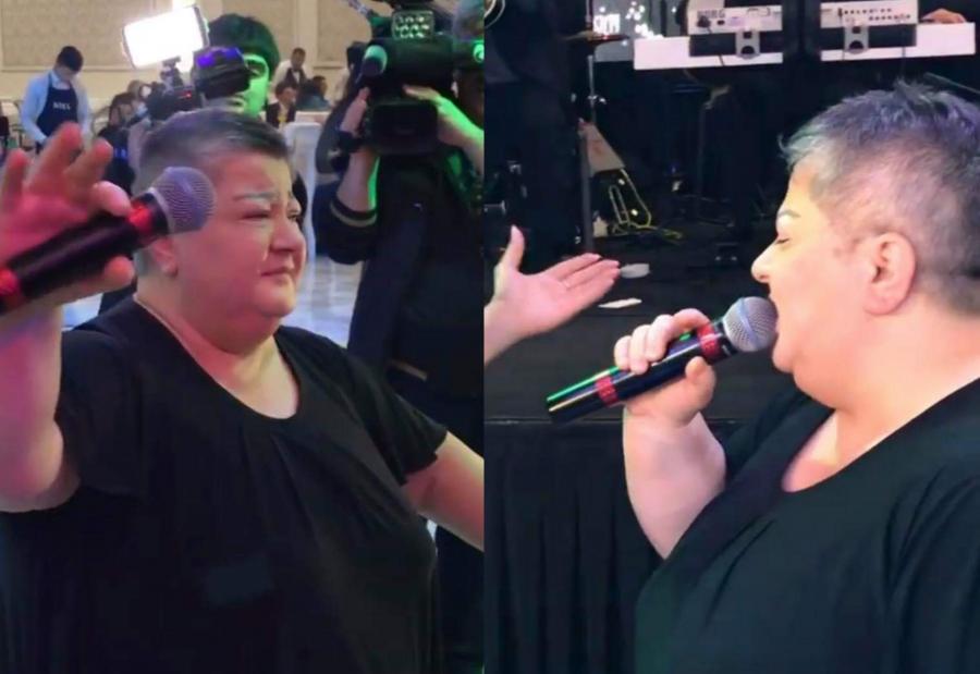 Könül Xasıyeva atasının 40-ı çıxmamış ad günündə mahnı oxudu - Video