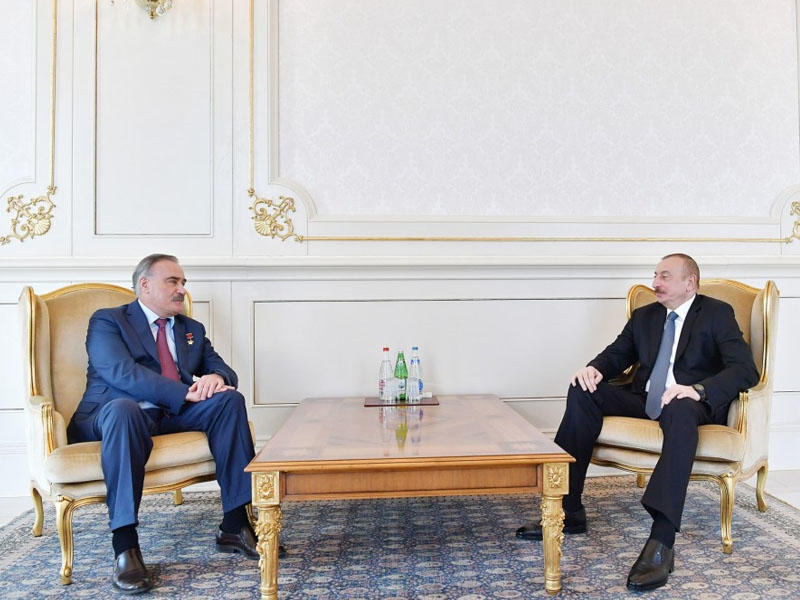 Prezident İlham Əliyev Sovet İttifaqı Qəhrəmanı, general-leytenant Ruslan Auşevi qəbul edib