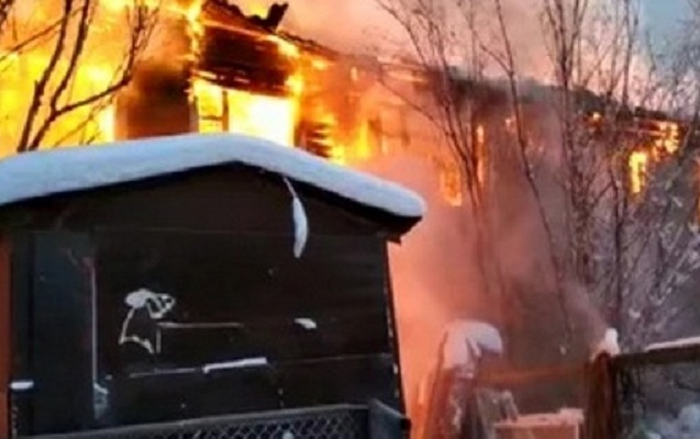 Rusiyada dəhşətli yanğın - Bir evdə 7 nəfər öldü