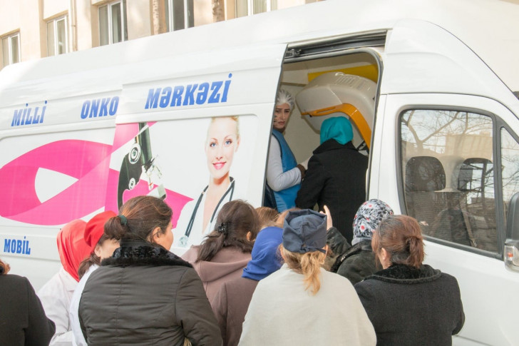 Binəqədi rayonunda sakinlərin onkoloji müayinəsi davam edir-FOTOLAR