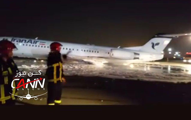 İranda təyyarə yandı, 100 sərnişin xilas edildi - Video + Yenilənib