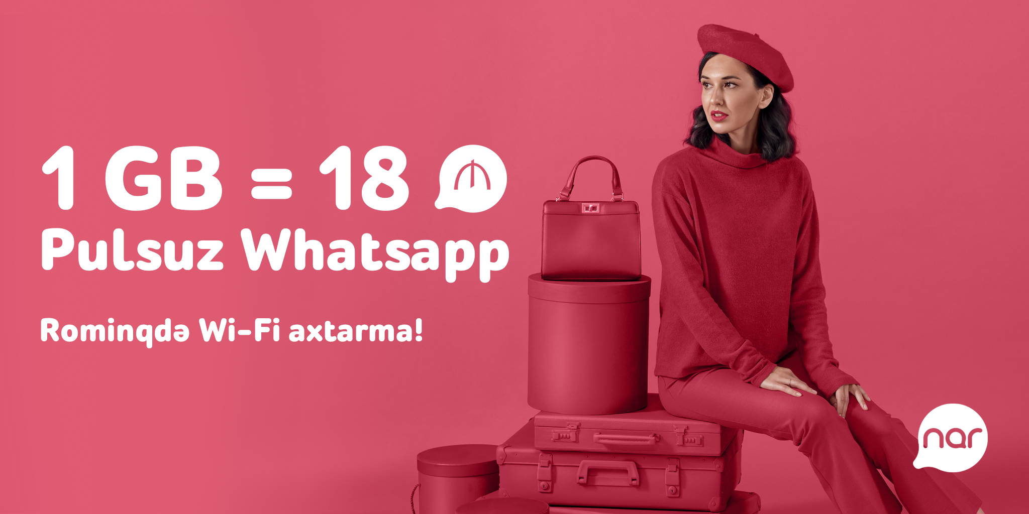 “Nar” nömrə ilə xaricdə “WhatsApp” pulsuzdur