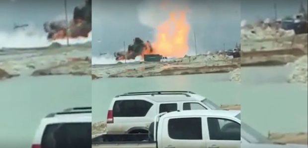 Xəzərdə partlayış - VİDEO