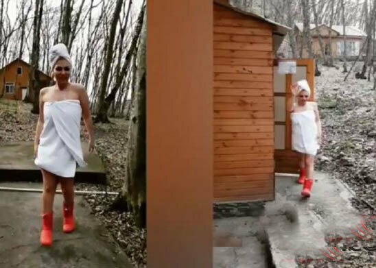 Azərbaycanda daha bir biabırçı görüntülər yayıldı: Qız hamam xalatında meşədə...+VİDEO