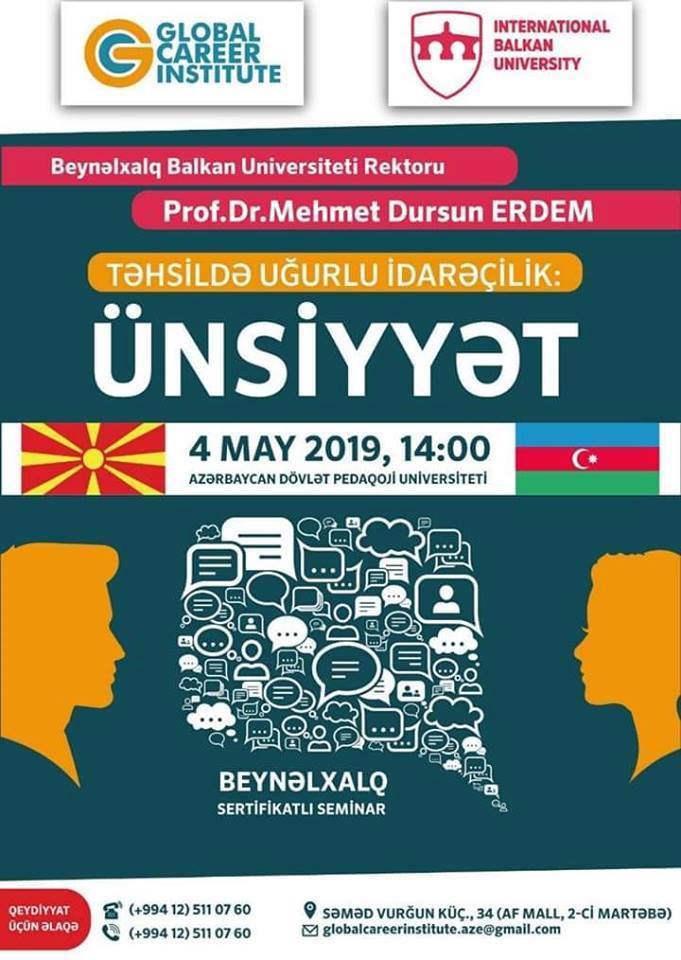 Makedoniyanın Beynəlxalq Balkan Universitetinin rektoru Azərbaycana gəlir