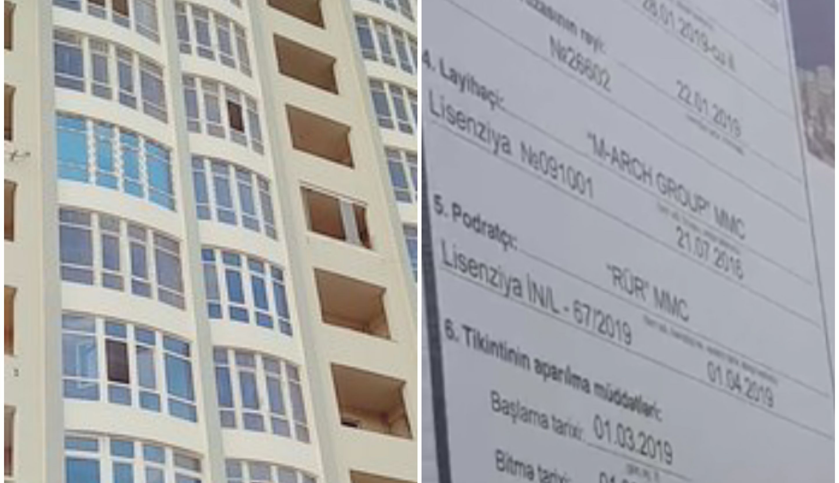 Daha bir şirkətdə işçilərin həyatı təhlükədədir - 'RÜR residence'nin məsuliyyətsizlik VİDEOSU