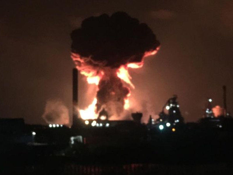  SON DƏQIQƏ: Poladəritmə zavodunda güclü parlayış - FOTO