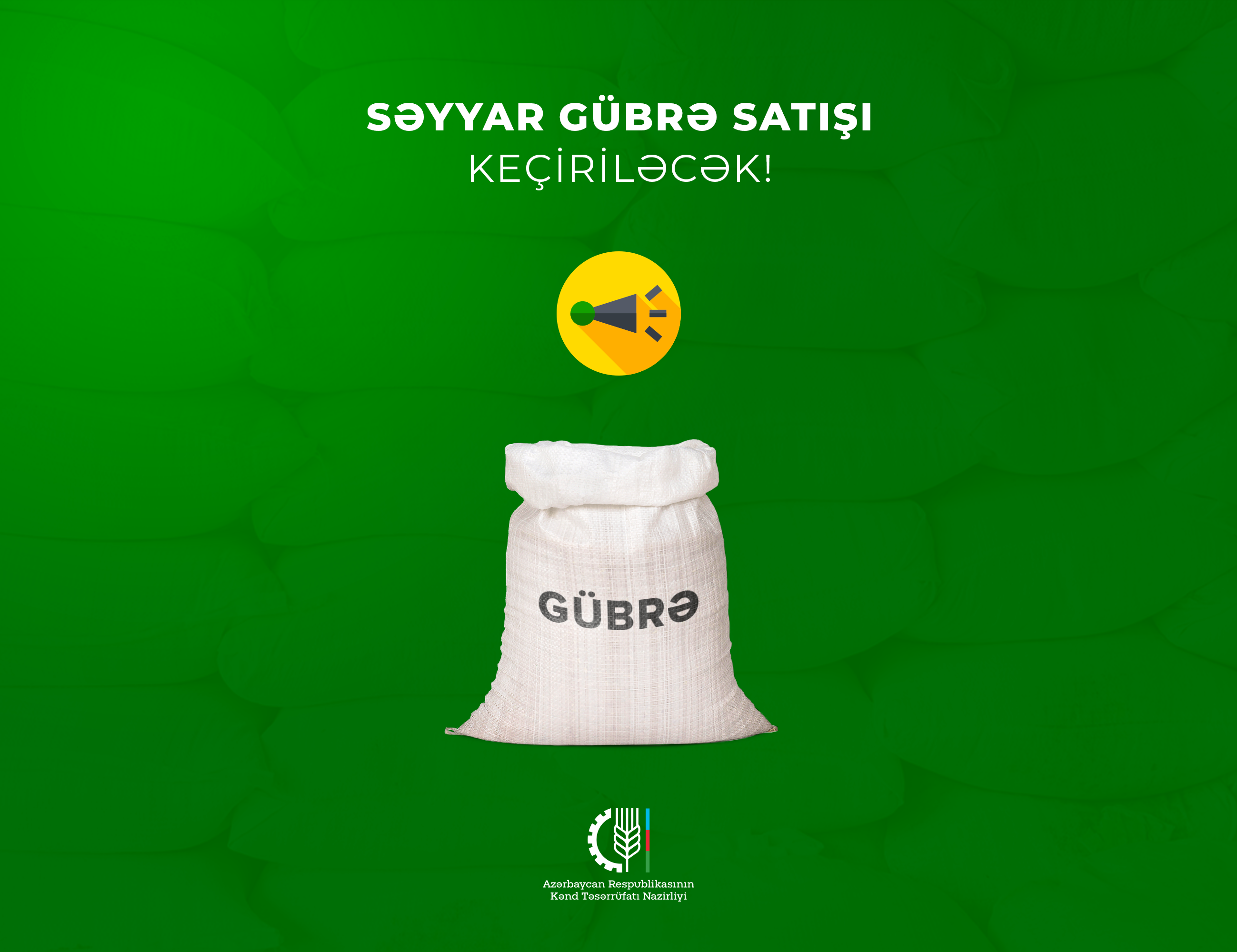 YARDIMLIDA AZOT GÜBRƏSİNİN GÜZƏŞTLİ ŞƏRTLƏRLƏ SƏYYAR SATIŞI KEÇİRİLƏCƏK