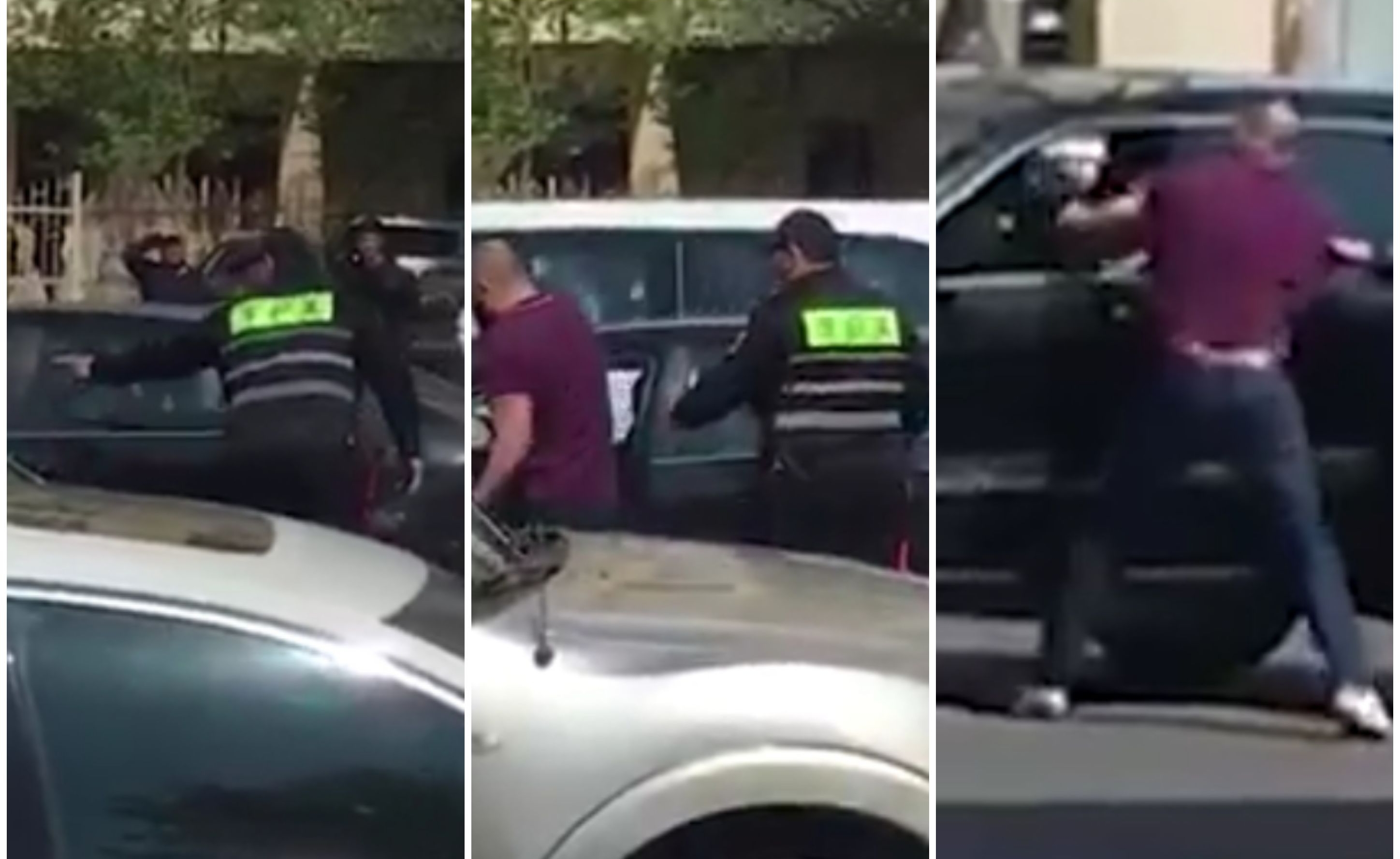 Bakıda idmançı küçədə sürücünü vəhşicəsinə belə döydü, YPX əməkdaşı göz yumdu - ŞOK VİDEO