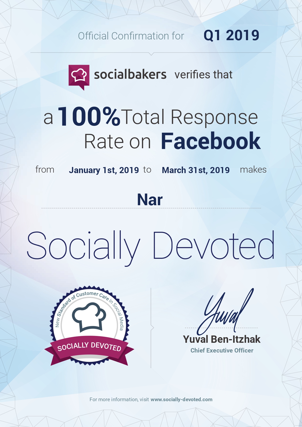 “Nar” “Facebook”səhifəsinə daxil olmuş  müraciətləri 100%  cavablandırıb