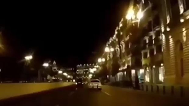 Появилось видео ДТП в центре Баку