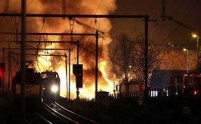 “Azərbaycan Dəmir Yolları”nın teplovozu yandı