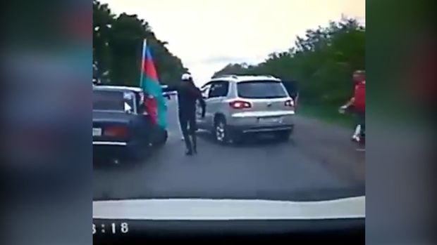 Rusiyada azərbaycanlı “07” ilə “avtoşluq” etdi, qəzaya düşdü - VİDEO