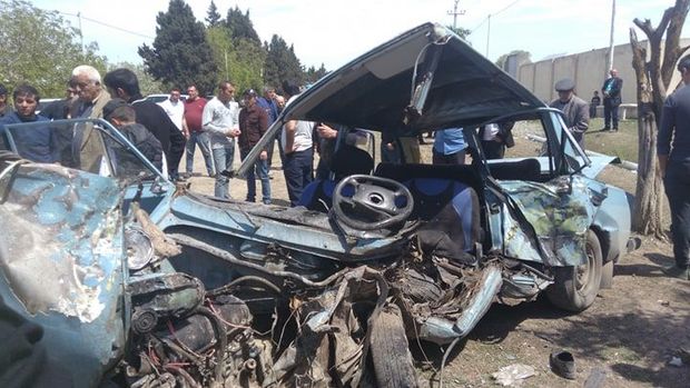 Azərbaycanda 4 nəfərin öldüyü qəzadan qorxunc görüntülər - VİDEO