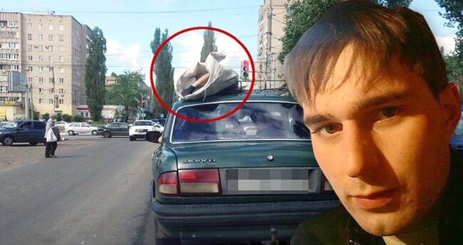 Ölən dostunun cəsədini çexola büküb avtomobilə bağladı: Meyitin ayaqlarındakı corab... - FOTOLAR