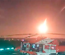 Səma cisminin alovlanması kameraya yaxalandı- Video